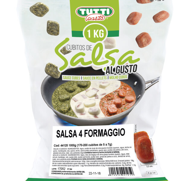 3083- Cubitos salsa 4 quesos, 1kg