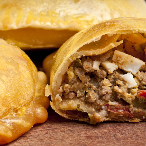 Open beef empanada