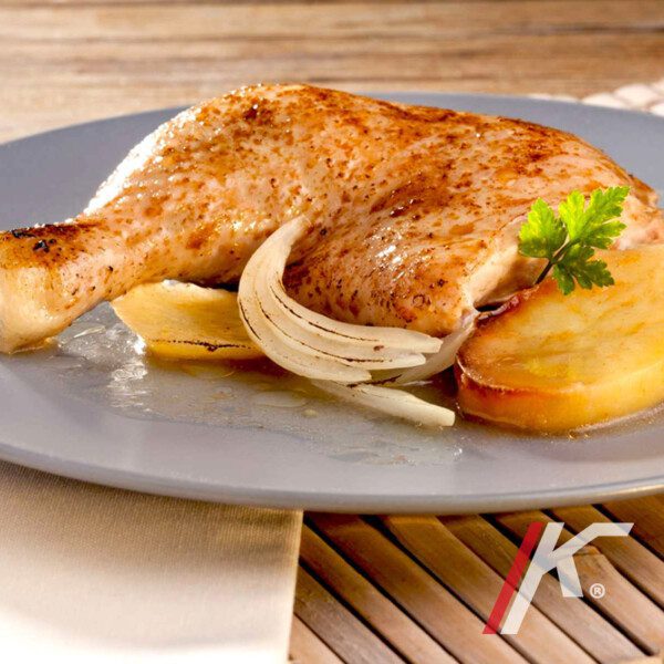 420161. MEDIO POLLO SEMIASADO CON SALSA