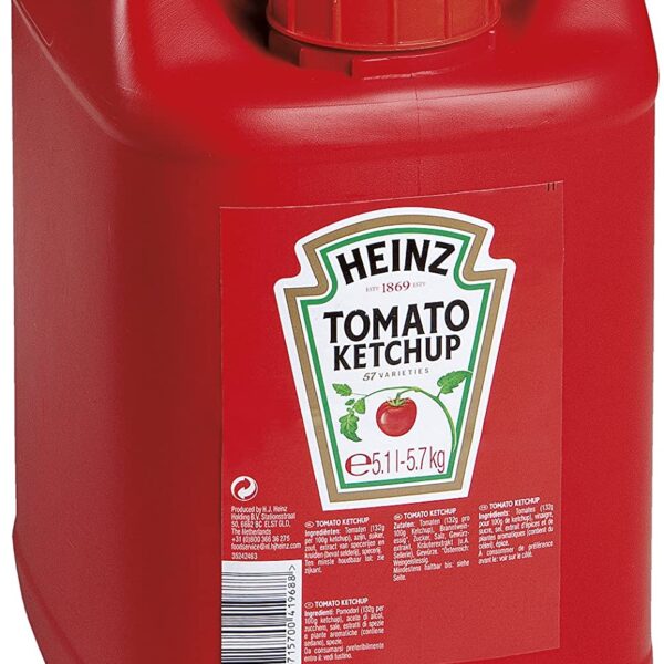 7345. KETCHUP JERRYCAN HEINZ EN GARRAFA 5,1 kg