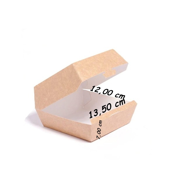 9098 ENVASE HAMBURGUESA GRANDE CARTON COLOR KRAFT