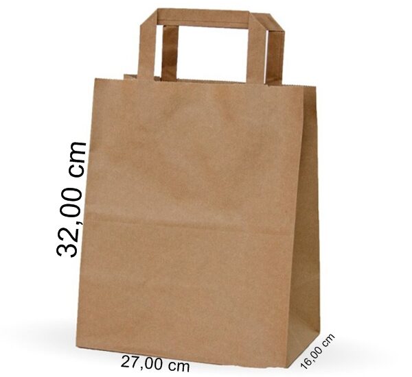 90022. BOLSA PAPEL ASA RETORCIDA 32X16X27
